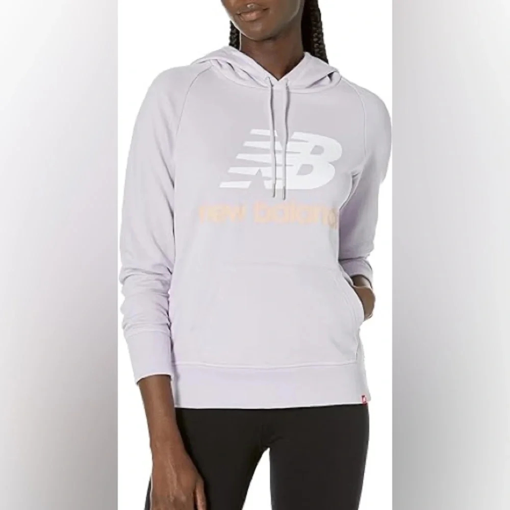 NWT New Balance Essentials Hoodie Violet Gray - Picture 3 of 5